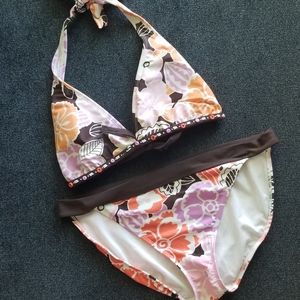 6/$20 Tropical halter swim suit